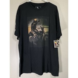 Moto XXX Guy On Motorcycle Dirt Bike Character T-shirt Black Size XL Cotton